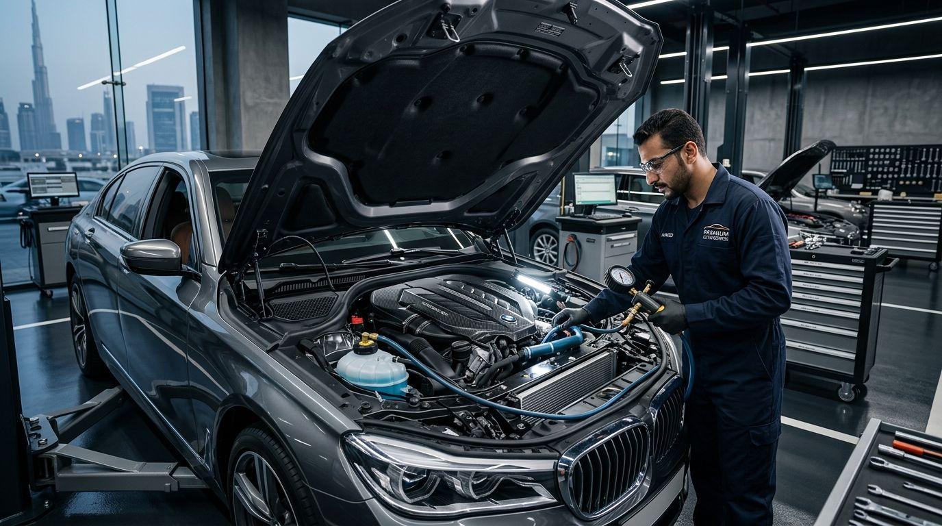 Professional Car Coolant Leak Detection & Repair — GT Auto Centre Dubai
