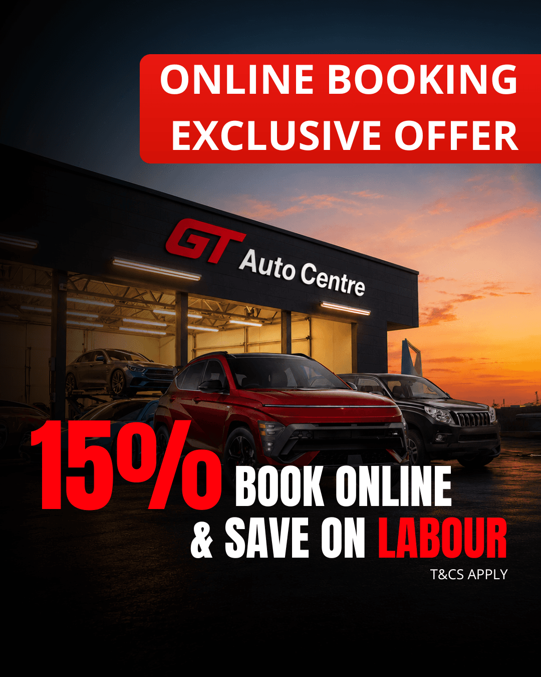 Book Online & Save 15% on Labour Charge
