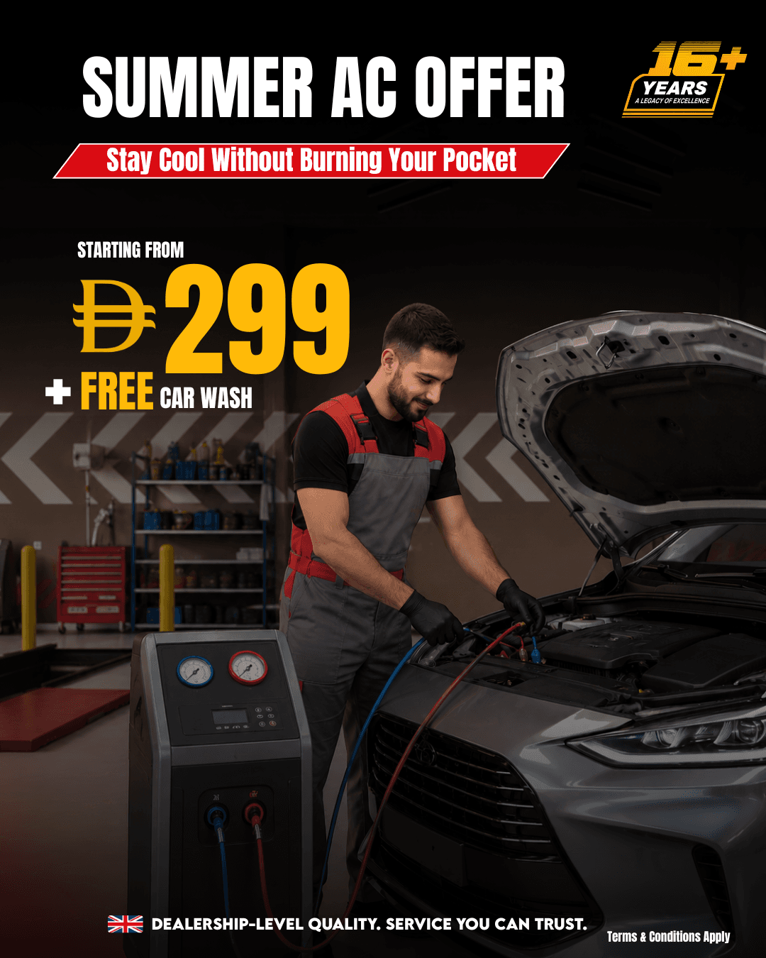 Summer AC Offer starting from just AED 299 + FREE Car Wash