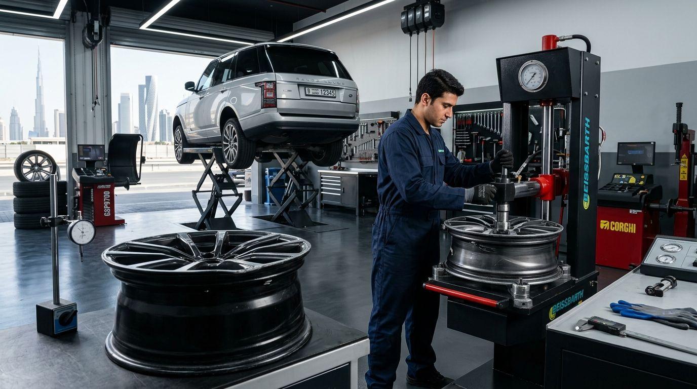 Expert Rim Straightening for Bent & Impact-Damaged Wheels — GT Auto Centre Dubai