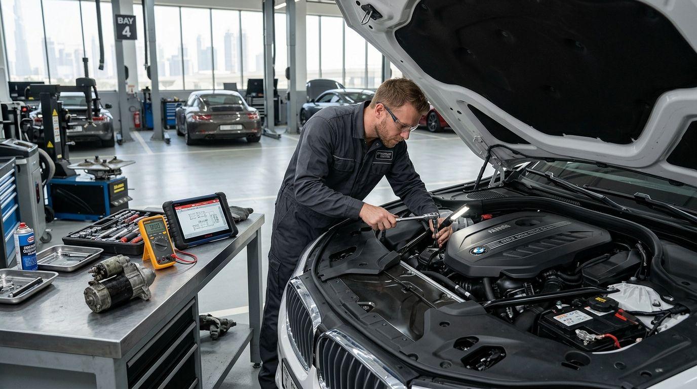 Professional Car Starter Motor Repair Service in Dubai — GT Auto Centre Dubai
