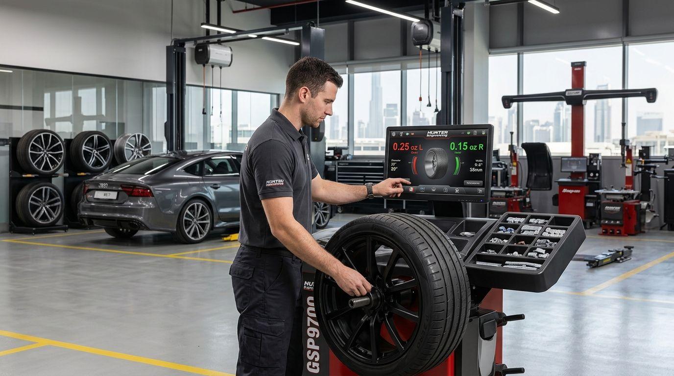 Professional Wheel Balancing Service in Dubai — GT Auto Centre Dubai