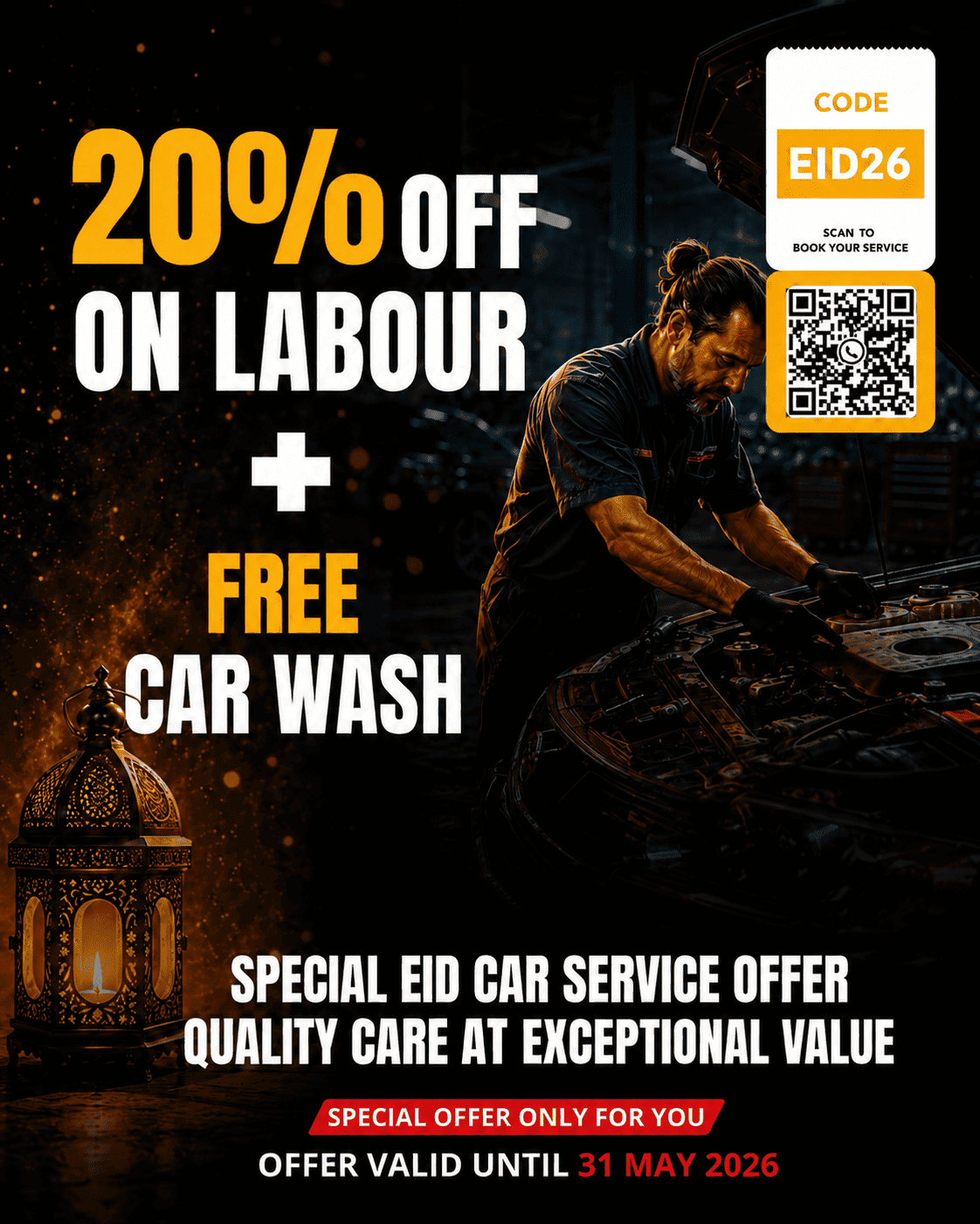 20% OFF Labour Charges This Eid