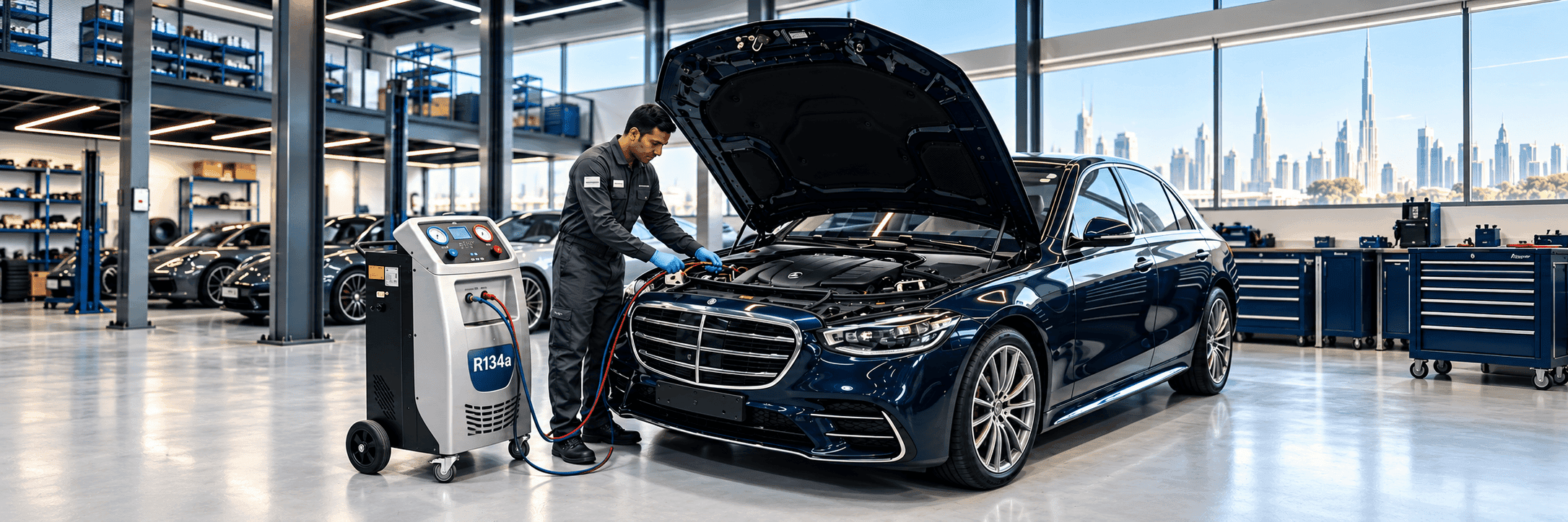 Professional R134a AC Gas Recharge for Your Vehicle — GT Auto Centre Dubai
